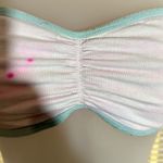 PINK - Victoria's Secret  Pastel Chevron Stripes Lace Bandeau Color Bleed Medium M Photo 9