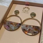C&C California Gold and Acrylic Circle Earrings Photo 1