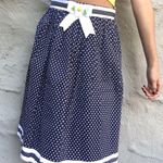 Macy's Polka dot skirt, long skirt, navy skirt, bow skirt, knee length skirt, tea skirt Photo 8