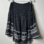 Ecote Black Paisley Smocked Bodice Off The Shoulder Dress Women's Small Photo 1