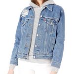 Levi's NEW Levi’s Ex-Boyfriend Destroyed Trucker Jacket size Small NWT Photo 12