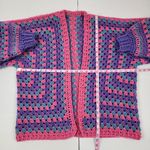 Handmade Crochet Granny Cardigan Berries Multicolor Pink Purple Blue Boho Cozy Size undefined Photo 6