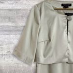 Robbie Bee Signature by Satin Jacket & Dress Set NEW Women 10 Beige Knee Length Photo 2