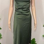 Elegant Green Midi Dress with Pearl Straps Photo 5