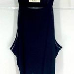 Tres Bien Ribbed Cropped Halter Tank Black M Photo 0