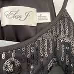 Eliza J Black 3D Floral Sequin Cocktail Dress Black Halter neck Sz 14 Photo 6