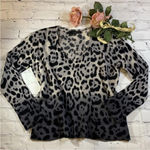 360 Cashmere  Lauren Leopard Print OVERSIZED Ombré Sweater Fits like S/M Photo 1