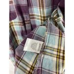 Treasure & Bond  Plaid Blue Purple Button Down Flannel Shirt Size small Photo 2