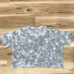 Aerie  Sunset Blue and White Cropped Short Sleeve Shirt Women’s Small Photo 5