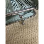 La Regale  Vintage Purse Small Green Satin Sequined Photo 5