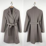 Filippa K Eden Wool Blend Belted Coat Taupe Sz S 36 EU Gray Photo 4