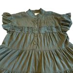 Muche & Muchette Vera Shift Dress Green Tiered Flowy Oversized One Size Women's Size M Photo 2