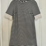 NY&C New York & Company Black & White MOD Stretch Shift Dress Size Small Photo 0