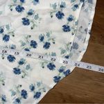 Market & Spruce  White & Blue Floral Blouse Photo 6