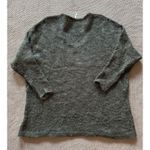 Free People  Womens Green Wool V-neck‎ Drop Shoulder Sweater Mod Size Xs Photo 7