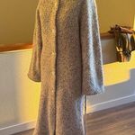 Handmade  one of a kind knit Long Gray Coat duster sweater Photo 0