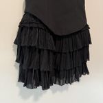 Reformation NWOT Black Kayleigh Drop Waist Ruffle Tiered Skirt Mini Dress Photo 3