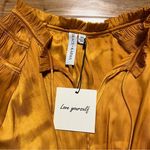 Grace + karma Top Womans 2X Mustard Yellow Satin Fairy Feminine Size 3X Photo 2
