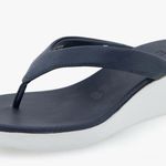 Aerosoles Isha Women’s Flip Flop Wedge Sandal Size 11 Navy Blue White Preppy Photo 0
