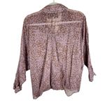 Rory Beca Brown Mauve Georgette Sheer Snap Up Collared Lightweight Blouse Size M Photo 1