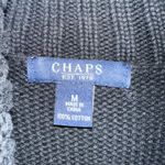 CHAPS Vintage Cotton Black Button Neck Red Aztec Native Heavy Sweater Medium Photo 5