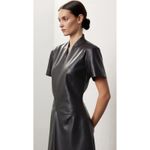 Proenza Schouler RTR  White Label Esther Faux Leather Midi Dress Size 6 Photo 1