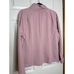 J Jill Fit Peach Soft 1/4 Zip Top Mauve Pink Large Zip Pockets Photo 2