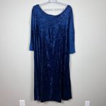 Molly Malloy Dress Womens 16 Blue Crushed Velvet Midi A Photo 7