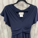 BHLDN Anthropologie  Navy Mendoza Formal Front Slit Dress Womens Size 8 READ FLAW Photo 2