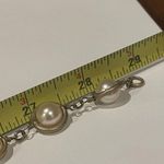 J.Crew Signed  Gold Tone / Orange Necklace Rhinestone / Faux Pearl Beaded Photo 7