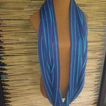 Purple Light Blue Machine Knit Infinity Scarf Photo 1