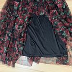 Stradivarius Tulle Floral Midi Skirt Medium Photo 7