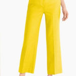 J.Crew Pants Womens Size 2 Yellow Peyton Stretch Linen Wide Leg L2881 Photo 0