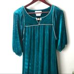 Vintage TOM BEZDUDA for Barad&Co, Saks Fifth Ave velvet home dress, green, S Green Size undefined Photo 2
