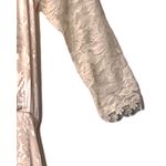 Jessica McClintock  Dress Womens 4 White Lace Pink Satin Long Sleeve RARE Vintage Photo 11