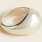 J.Crew ‎ Silver Sculptured Orb Mirror Ring Style BB495 NEW Photo 0