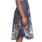 Foxiedox Floral Dress Blue S Knee Length A-line Sleeveless Straps Lace Party Photo 1