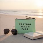 Milly  Resting Beach Face Wrist  Zip Bag, New with Original Packaging Photo 1