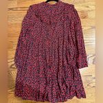 ZARA  Red and Black Long Sleeve Dress Photo 2