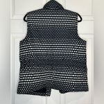 Talbots  Women’s Black/White Polka Dot Puffer Vest - Zip Up - Size Medium Petite Photo 2