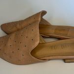 Mi.iM Mules Tan Beige Slides Studded Flat Shoes Leather Size Women's 6.5 Cushion Photo 5