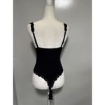 Arianne Lace‎ Trim Bodysuit Black Floral Patterned Sleeveless Lingerie Top Small Photo 3