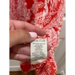 Billabong Red & White Floral Spaghetti Strap Tiered Mini Dress L Photo 7