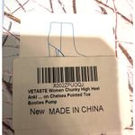 Vetaste Women Chunky High Heel Ankle Bootie Photo 7