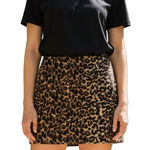 Weekday  leopard mini wool blend skirt size 38 Photo 0
