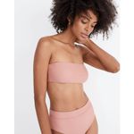 Madewell  Womens Bikini Top Sz XXS Second Wave Spaghetti Strap‎ Bandeau Pale Pink Photo 3