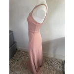 Birdy Grey Women's Dress XS Pink Gene Crepe Dusty Rose Formal Leg Slit Blush 219 Photo 4