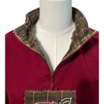 Breckenridge  Sweatshirt Womens LG Red Embroidered Beaded VTG Cottagecore Camping Photo 2