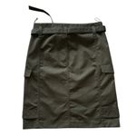 ZARA NWT  Mid Rise Midi Pocket Skirt 100% Cotton 3067/505 Mid-Khaki Green Photo 11