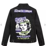 Disney  haunted mansion black patched denim jacket never worn Photo 0